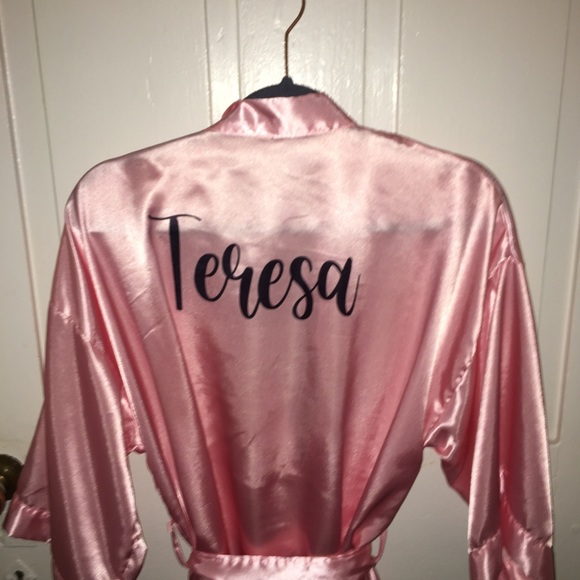 Pink Monogramed Robe - Picture 2 of 2